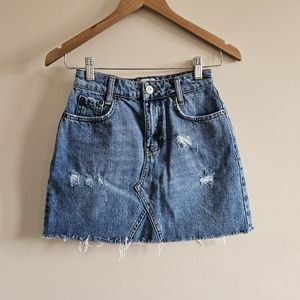 BDG Distressed Denim Mini Skirt